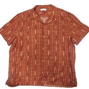 Lucky Brand Men's  Linen Button Down Shirt  Short Sleeve  Size XXL
